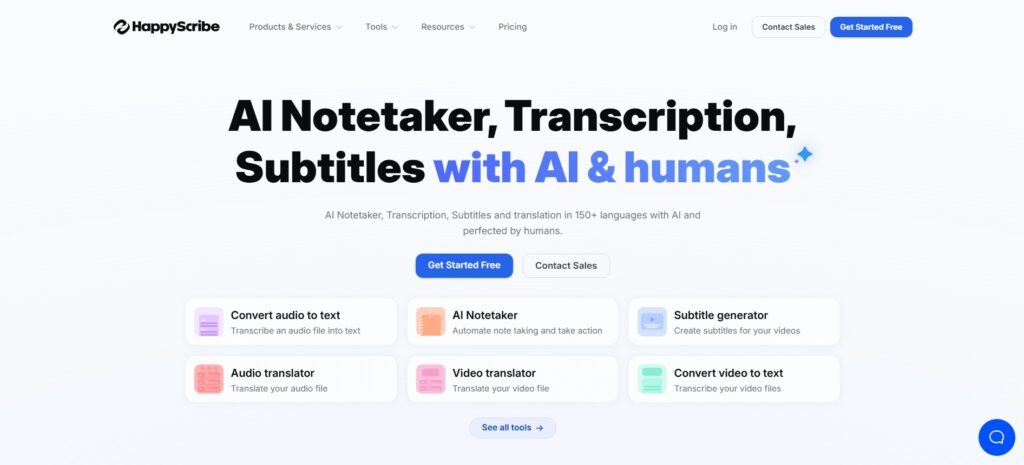 HappyScribe feels more like entering a broader workspace