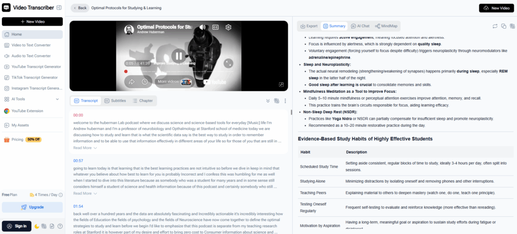 Video Transcriber AI: Built for Large Files