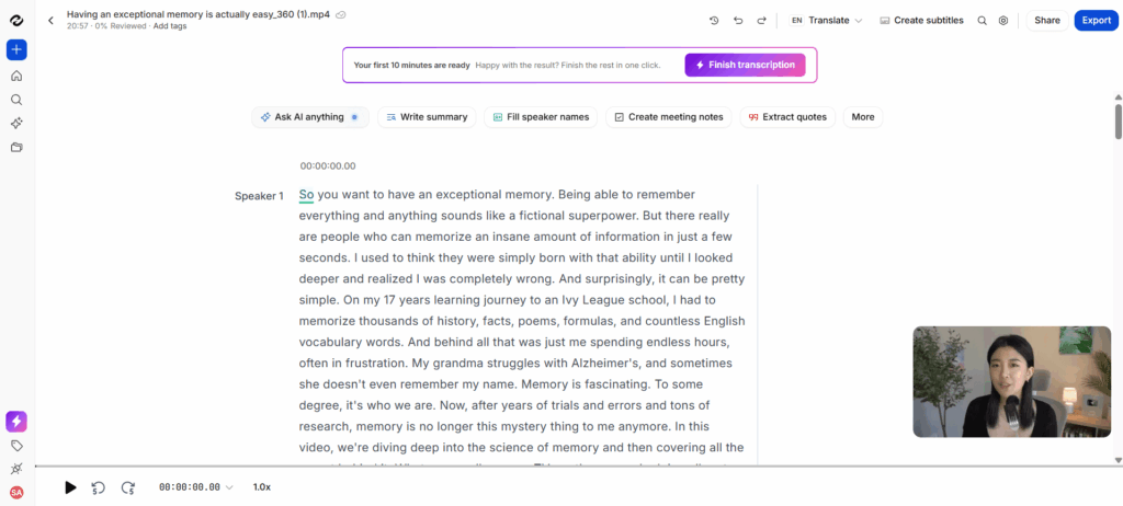 HappyScribe feels more embedded in a larger workflow system
