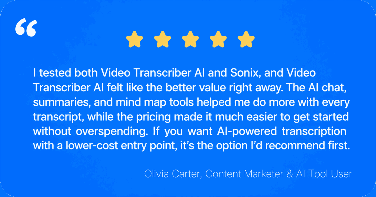 Video Transcriber AI true use point