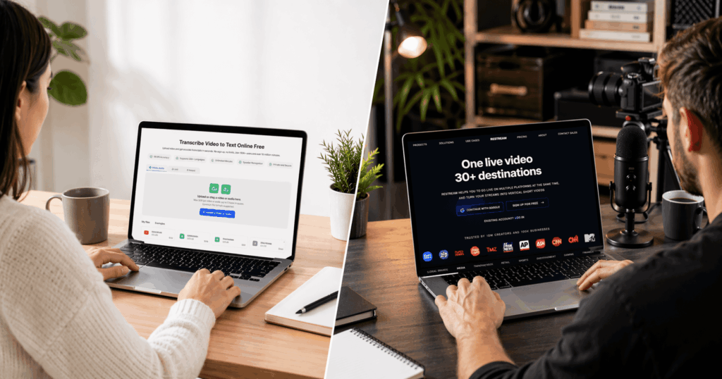 Video Transcriber VS Restream