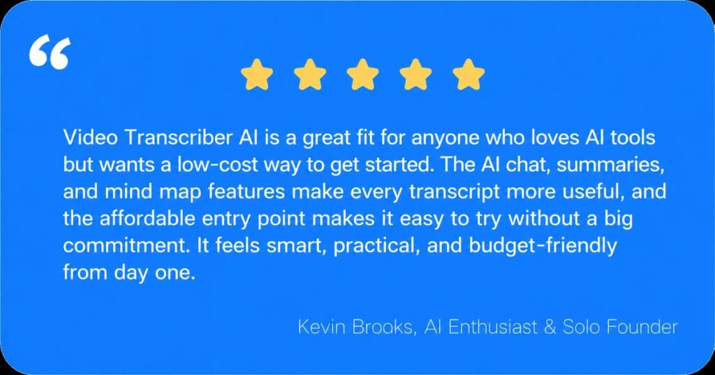 Video Transcriber AI use point