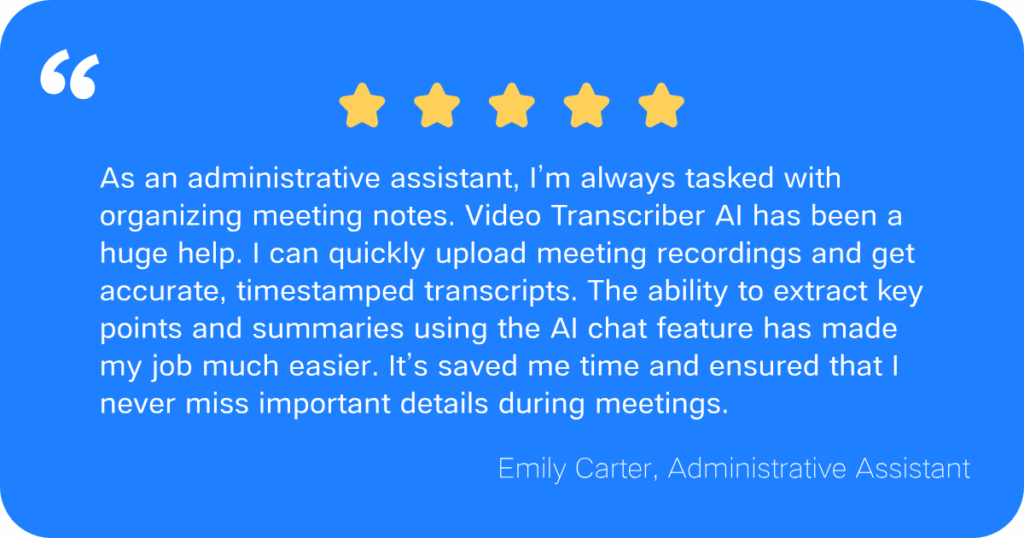 What User Say About Video Transcriber AI