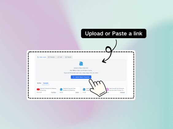步驟一:上傳 Podcast 音檔