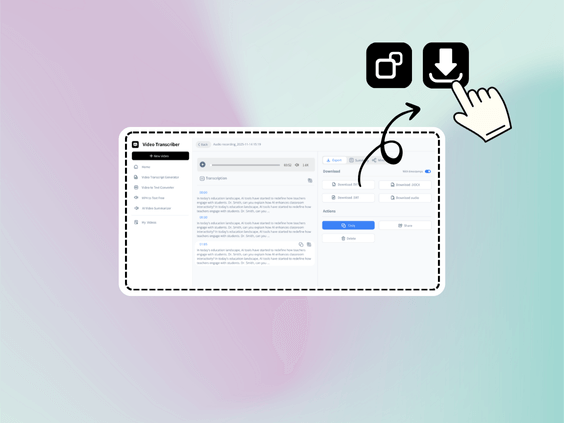 步驟三:編輯及重用逐字稿