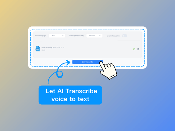 Step 2: Let AI Generate Text from Your Voice