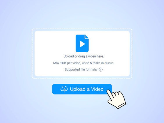 ステップ1:音声ファイルをアップロード