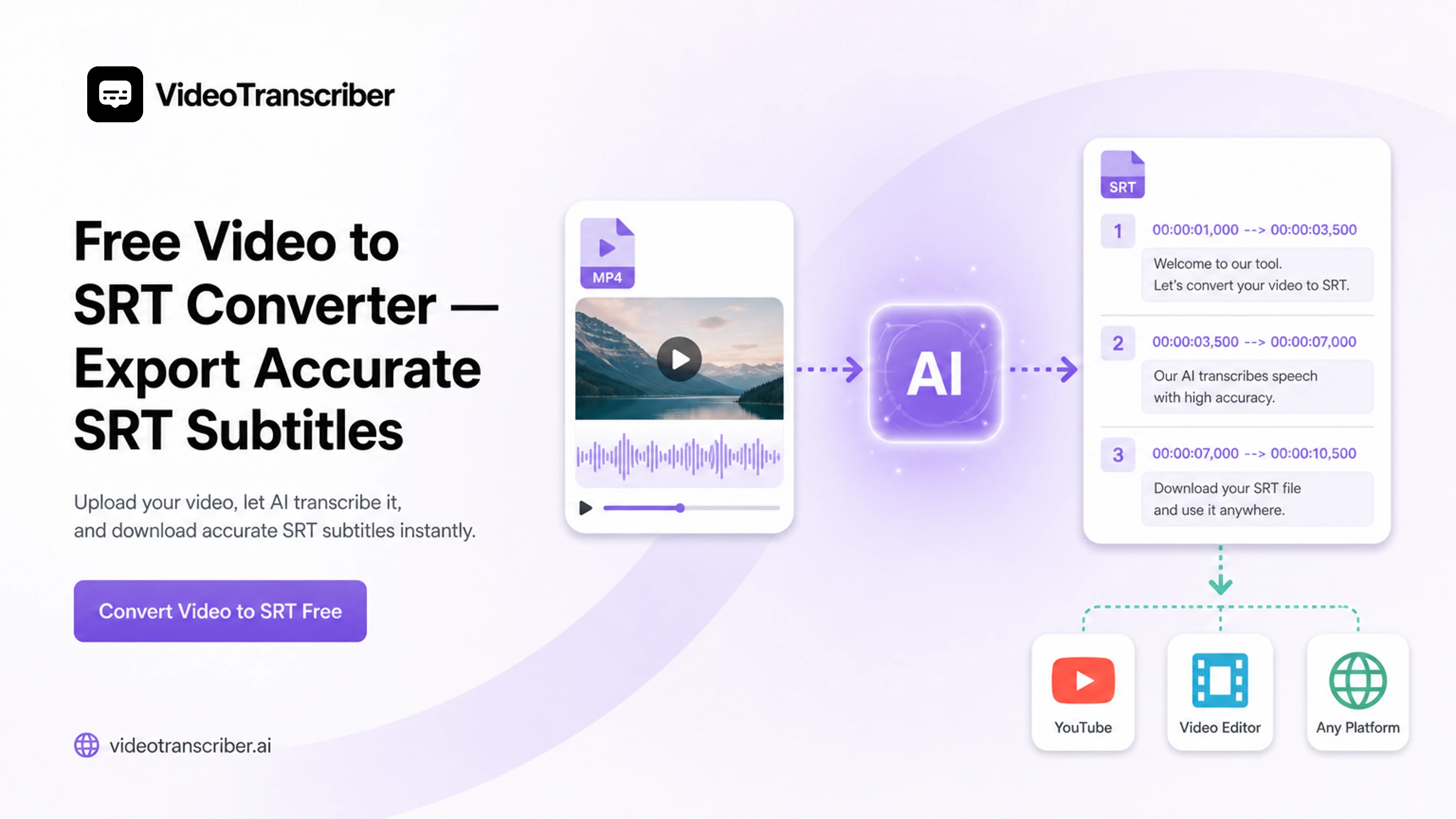 Free Video to SRT Converter - Export Accurate SRT Subtitles