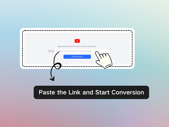 第 2 步：貼上連結並開始轉換