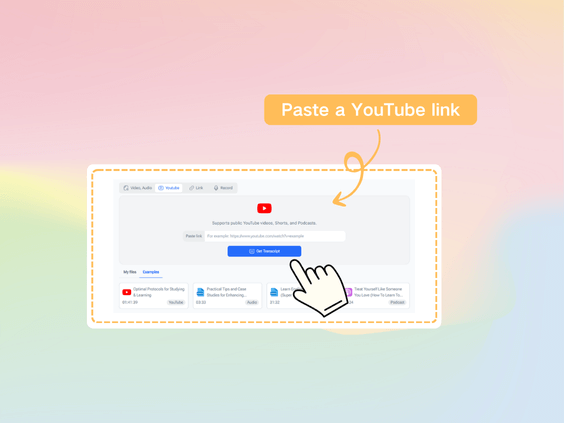 Étape 1 : Saisissez l’URL de la vidéo YouTube