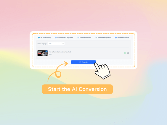 Étape 2 : Lancez la conversion par IA