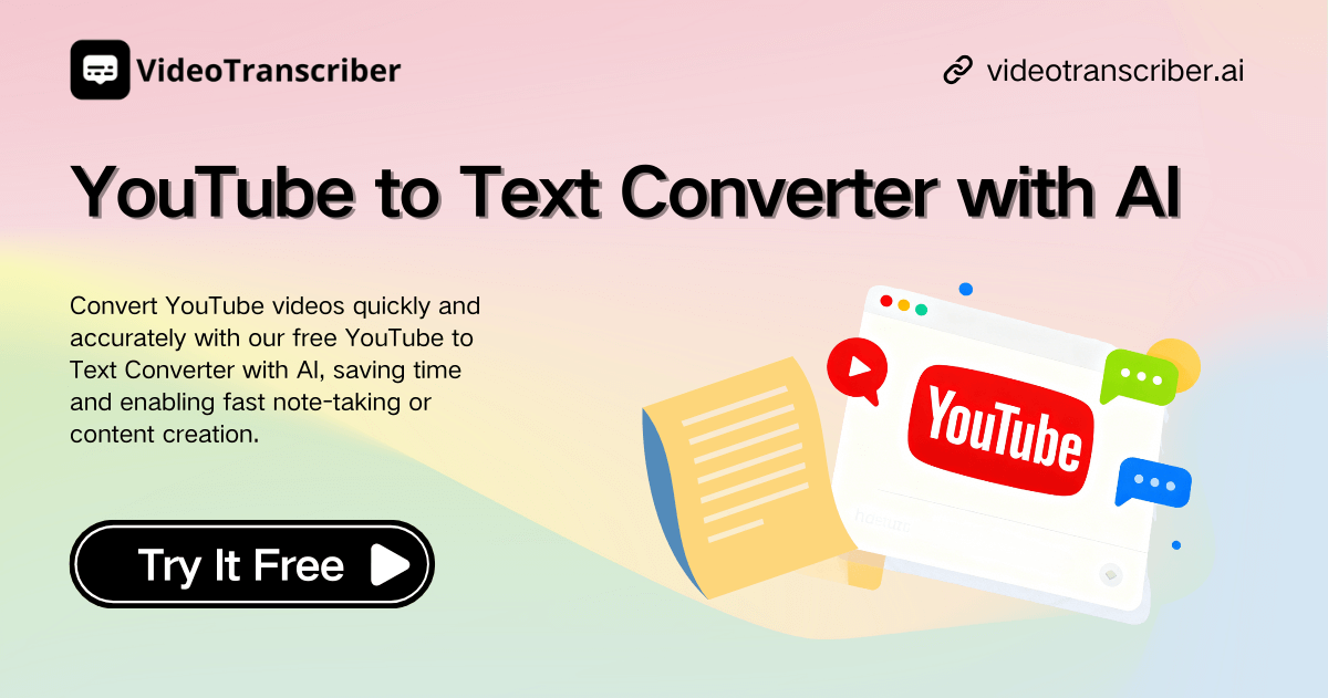 Convertisseur YouTube vers Texte gratuit avec IA — Rapide & Précis