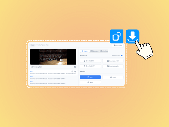 Langkah 3: Unduh transkrip Anda