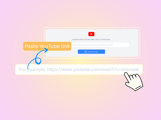 Step 1: Paste a Public YouTube Link